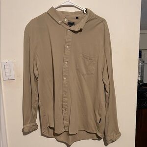 Kenneth Cole Men's Tan Button Down Shirt